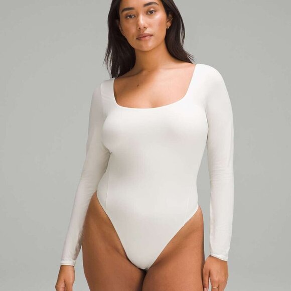 NWT Lululemon Wundermost Ultra-Soft Nulu Square-Neck Long-Sleeve Bodysuit MEDIUM - Picture 1 of 10